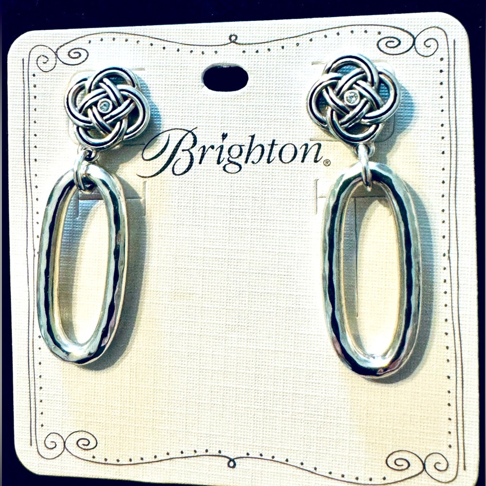 Brighton Celtic Interlok silver style earrings. New